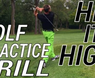 Golf Practice Drills | Uphill Lie To Hit It High