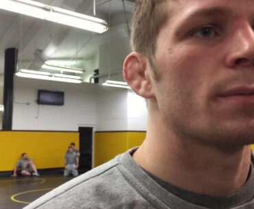 Iowa wrestler Cory Clark pre NCAA tournament