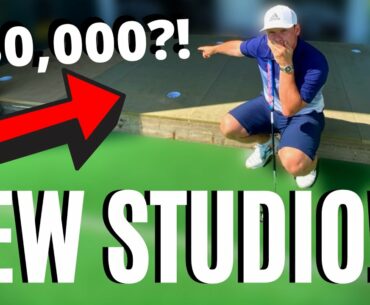WE BUILT AN INSANE NEW INDOOR GOLF STUDIO AND SAVED $30,000!!!