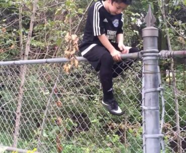 how to climb a fence