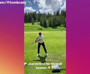 Tom Brady Smacks Golf Balls, Looks Ready For 'The Match 3'