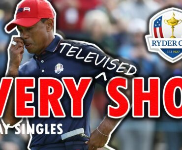 Tiger Woods Every Televised Shot | Ryder Cup 2018 | Sunday Singles vs Jon Rahm