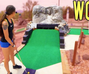 Epic Back To Back Mini Golf Hole In One! - Awesome Course!