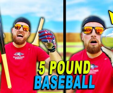 How Far Can I Hit A 5 Pound Metal Baseball? (BROKEN BAT)