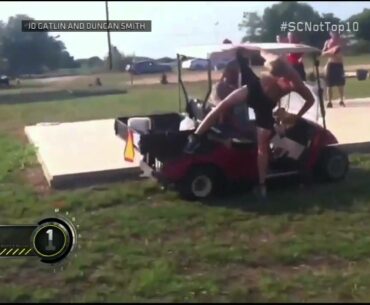 ESPN #1 Moment - Guy Jumps Over Golf Cart and Gets Caught