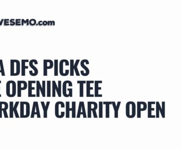 PGA DFS Opening Tee: 2020 Workday Charity Open DFS Picks, Preview, & Predictions