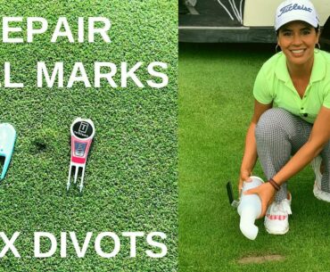 How to Repair Ball Mark and Fix A Divot // Golf Etiquette
