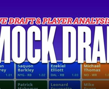 2020 Fantasy Football Mock Draft - 2020 Mock Draft with Player Analysis - Draft Day Advice