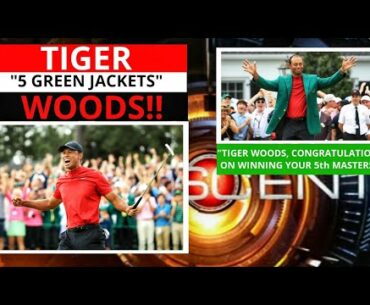 Tiger Woods(GOLF) Wins 5th Masters! ESPN SportsCenter [Commentary]