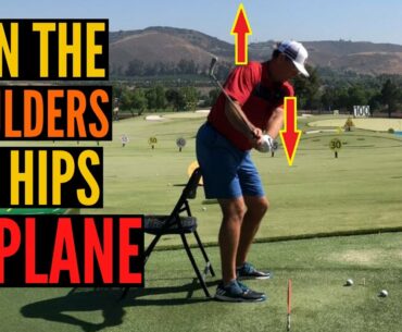 Get the Shoulder and Hips on Plane for Straighter Golf Shots!