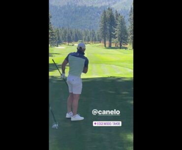 Canelo Alvarez Golfing With Stephen Curry