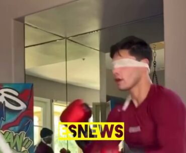 Unreal! Check Out Ryan Garcia Hitting The Bag Blindfolded - EsNews Boxing/Boxeo