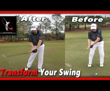 Golfer Learns to Swing Like a Pro in 2 Hour Golf Lesson - RotarySwing RoadShow Lesson 7
