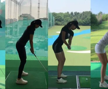 20  Hot Korean Female Golfers in Swing VietNam [ best iron golf shots 01  ]  | SWING VIETNAM