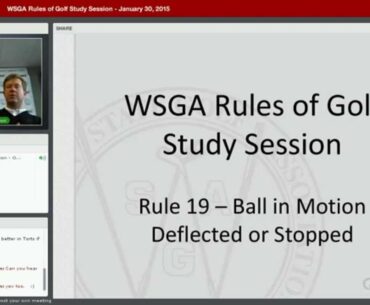 WSGA Rules of Golf Study Session - January 30, 2015 Part 2 of 2