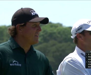 Phil Mickelson Makes a Stroke at a Moving Ball - Golf Rules