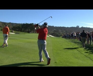 Bill Murray’s fantastic approach leads to par at AT&T Pebble Beach