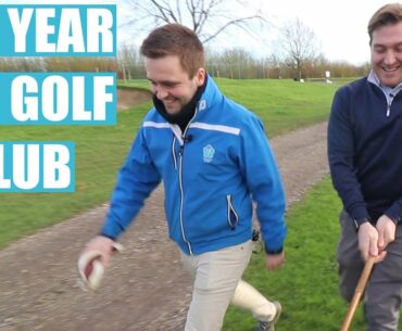 Hitting Balls with a Hickory Golf Club! (100 Years Old?!)