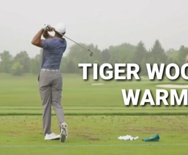 Tiger Woods on the Practice Range At Memorial Tournament  2020