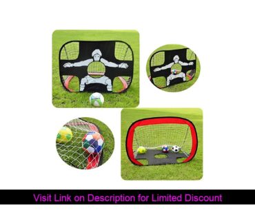WISHOME 2in1 Kids Folding Soccer Football Goal Net for Backyard Indoor Toy Training Goal Net Tent K