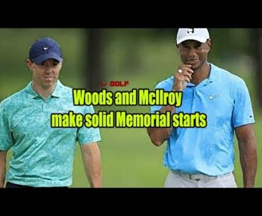 Woods and McIlroy make solid Memorial starts