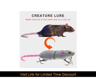 Hunthouse rat bait hard fishing lure leurres for bass pike trout 85mm 17g floating 2 sections esche