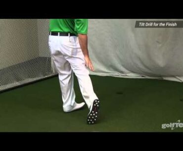 Tilt the finish to your golf swing for solid shots - Drill from GolfTec