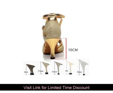 PU sequined Latin dance shoes, standard female dance high heel summer sandals for dancing women