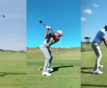 DUSTIN JOHNSON GOLF SWING IRONS & DRIVER