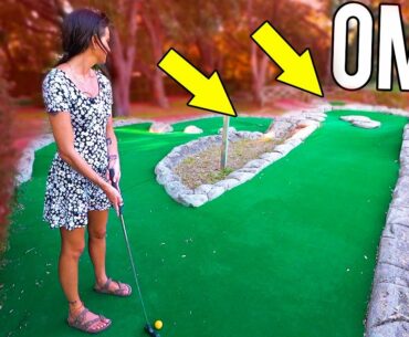 SURPRISE Mini Golf Hole In One and Huge Mini Golf Holes!
