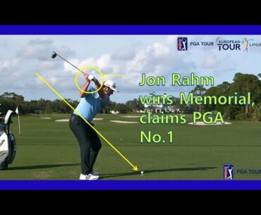 "Jon Rahm" wins Memorial, claims PGA No.1 / Driver Swing Sequence 2020 / Super Slow Motion