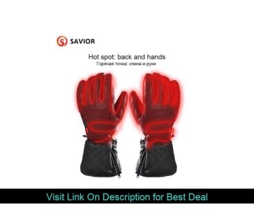 Savior full leather Electric heated gloves with 3 levels control for outdoor sports skiing motorcyc