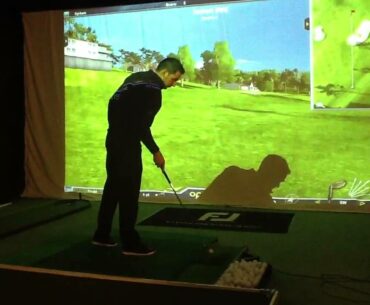 Pebble beach in the Indoor Matthew Blake Golf Academy
