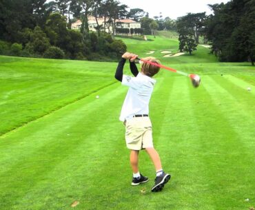 Kyle McCormick Tees off on #18 at The Olympic Club - 8/15/12
