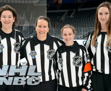 Former hockey players make history as first female NHL refs | Hockey Culture | NBC Sports
