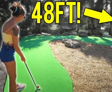 Incredible Challenging Mini Golf Putting Course!