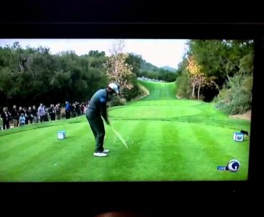Someone Yells Andrew Luck After Tiger Tees Off