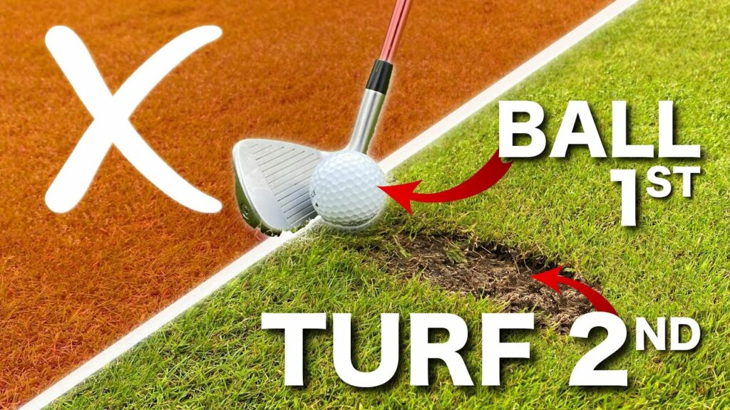 SIMPLE GOLF TIPS HIT THE BALL THEN THE TURF FOGOLF