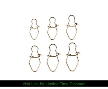 50pcs/bag Rhombus Stainless Steel Hook Lock Snap Swivel Solid Rings Safety Snaps Hooks Connector Fi