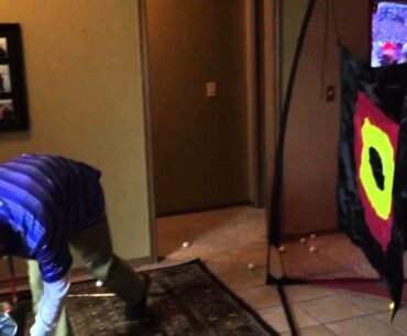 Hitting Golf Balls in the Living Room!