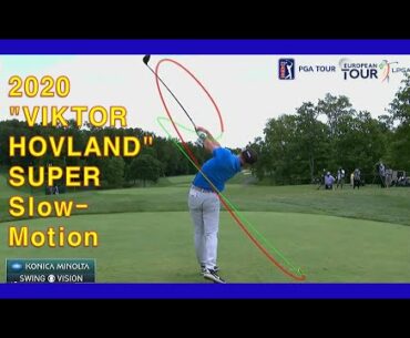2020 PGA Super Rookie Next Star "VIKTOR HOVLAND" Driver Golf Swing, SUPER Slow-Motion