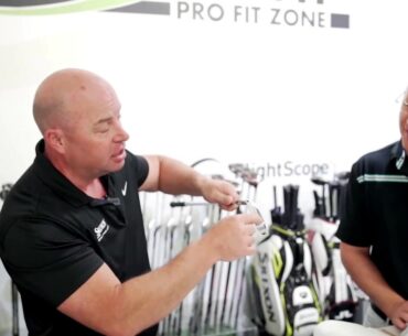 Professional Golf Iron Fitting Demonstration with Golf Equipment Specialist and Pro Club Fitter