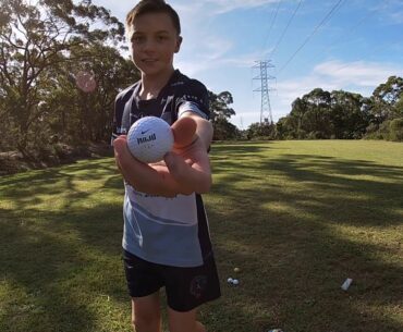 Hitting Golf balls with cricket bats