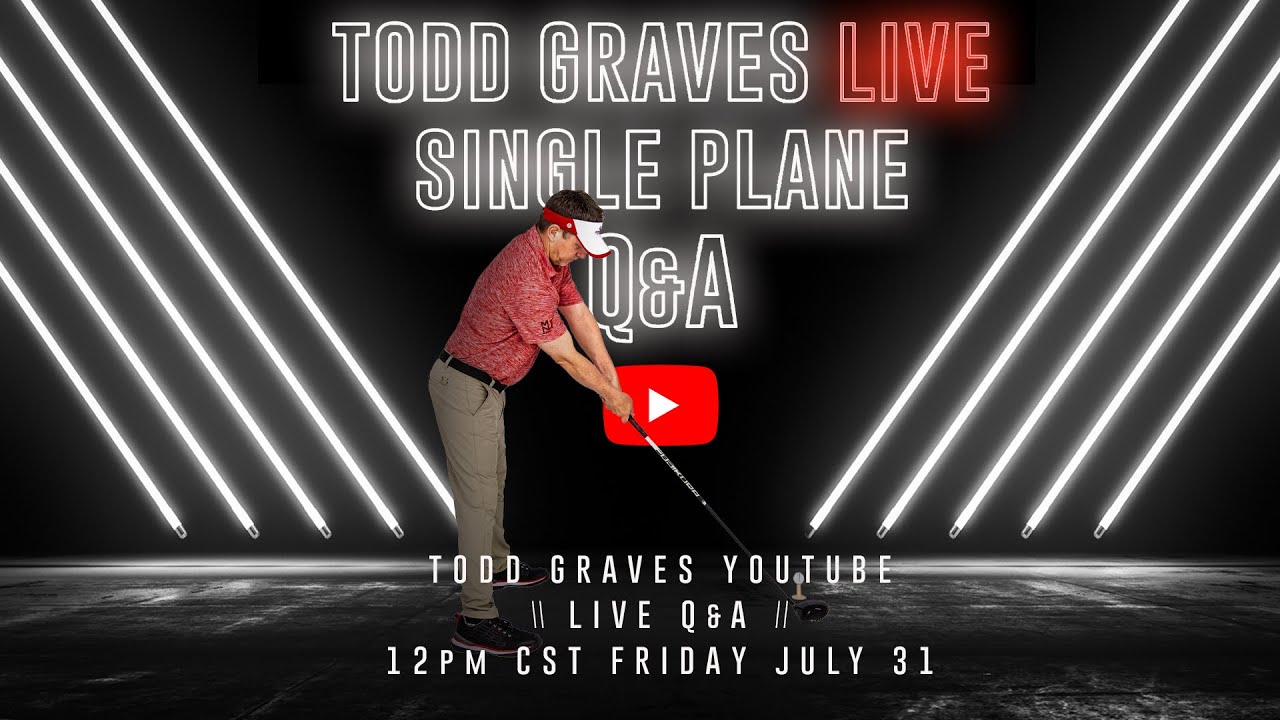 Todd Graves LIVE Single Plane Swing Q&A – Tune in Live at 12pm CST Friday July 31 Todd Graves LIVE Single Plane Swing Q&A - Tune in Live at 12pm CST Friday July 31