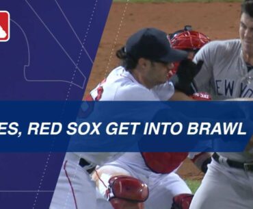 Benches clear twice between Yankees, Red Sox