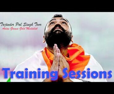 Indian Shot Putter Tajinder  Pal Singh Toor Training Sessions