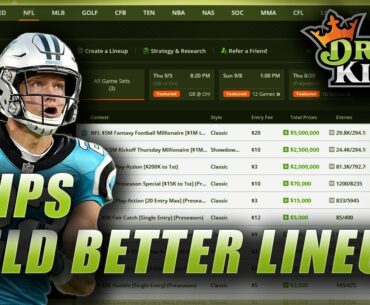 FIVE TIPS TO BUILD BETTER LINEUPS: HOW TO WIN ON DRAFTKINGS NFL