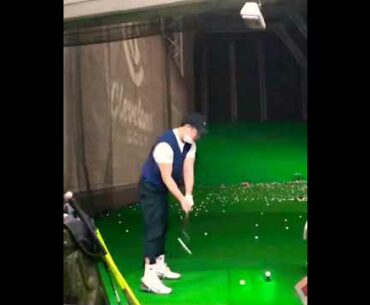 GOLF SWING PRACTICE - SOUTH KOREAN seoul : 7 iron slow motion 2020.03.09