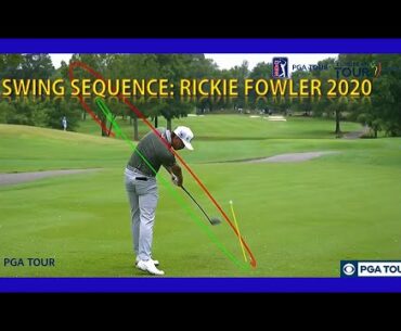 2020 Rickie fowler Powerful One plane Driver Golf Swing, Slow-motion, Swing sequence