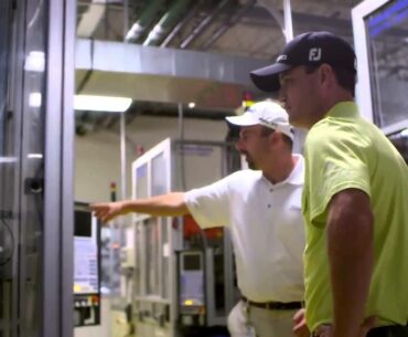 Golf Tour Professionals visit the Titleist Golf Ball Factory